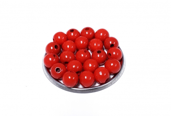 500 Holzperlen 10mm rot